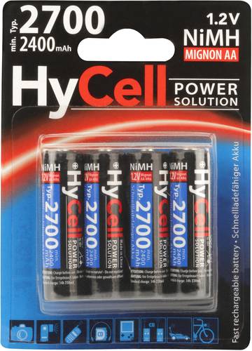 HyCell HR06 2700 Mignon (AA)-Akku NiMH 2400 mAh 1.2V 4St. von HyCell