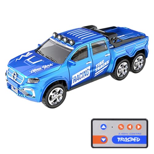 Hylukon 1/64 Mini Ferngesteuertes Auto, 2,4 GHz 5 Kanäle RC Auto Kurzer LKW mit 3 Geschwindigkeiten, Antikollisions-Fernbedienung, präzise Steuerung, RC Car Spielzeug für Kinder Mädchen Jungen von Hylukon