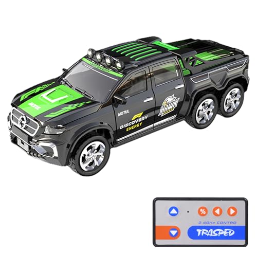 Hylukon 1/64 Mini Ferngesteuertes Auto, 2,4 GHz 5 Kanäle RC Auto Kurzer LKW mit 3 Geschwindigkeiten, Antikollisions-Fernbedienung, präzise Steuerung, RC Car Spielzeug für Kinder Mädchen Jungen von Hylukon