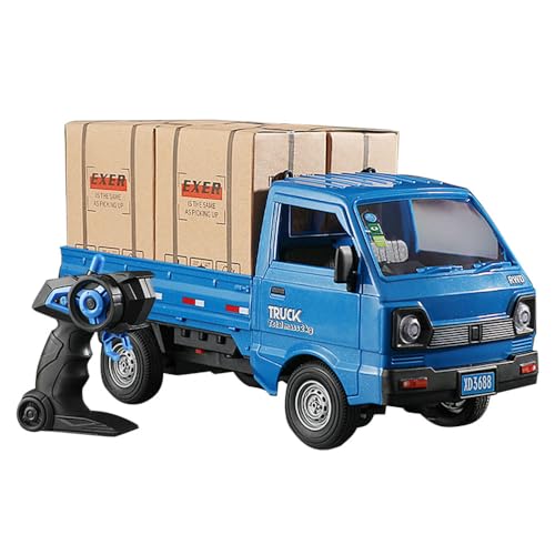 Hylukon Ferngesteuertes Auto, 1/16 2,4 GHz RC Truck, Ferngesteuerter LKW mit Heckabteil, Transport von Gütern, RC Auto für Kinder und Erwachsene von Hylukon