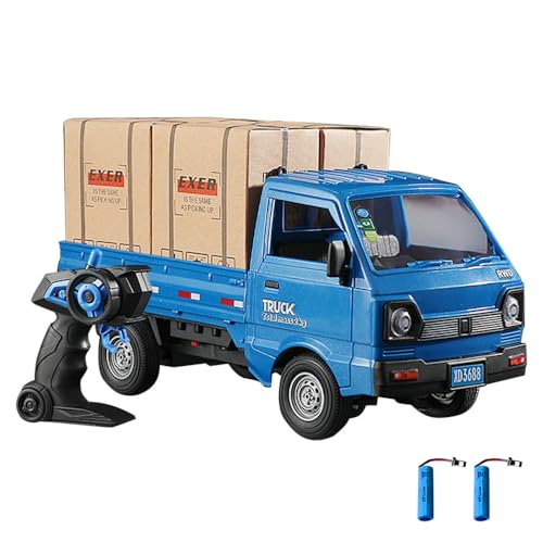 Hylukon Ferngesteuertes Auto, 1/16 2,4 GHz RC Truck, Ferngesteuerter LKW mit Heckabteil, Transport von Gütern, RC Auto für Kinder und Erwachsene von Hylukon