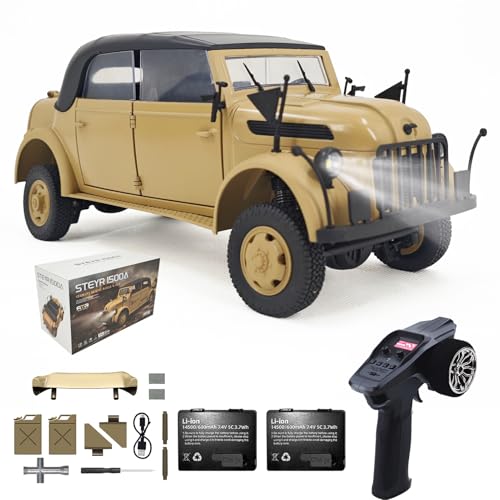 Hylukon Ferngesteuertes Auto, 1/18 2,4 GHz RC Auto Geländewagen, Crawler RC Truck Ferngesteuerten offenes Auto-Antriebsbrett, RC Car mit Niederspannungsschutz, Auto Spielzeug für Kinder Erwachsene von Hylukon