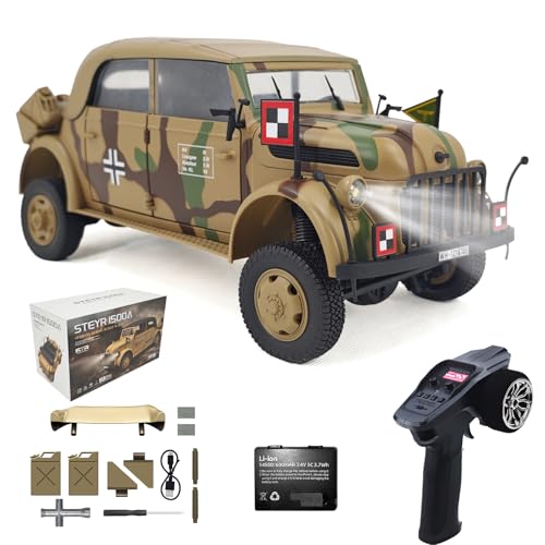 Hylukon Ferngesteuertes Auto, 1/18 2,4 GHz RC Auto Geländewagen, Crawler RC Truck Ferngesteuerten offenes Auto-Antriebsbrett, RC Car mit Niederspannungsschutz, Auto Spielzeug für Kinder Erwachsene von Hylukon