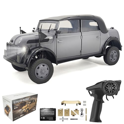 Hylukon Ferngesteuertes Auto, 1/18 2,4 GHz RC Auto Geländewagen, Crawler RC Truck Ferngesteuerten offenes Auto-Antriebsbrett, RC Car mit Niederspannungsschutz, Auto Spielzeug für Kinder Erwachsene von Hylukon