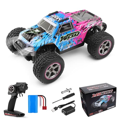 Hylukon Ferngesteuertes Auto, 1/20 RC Auto 50 km/h RC Car Hochgeschwindigkeits-Geländewagen 2,4 GHz Allrad Crawler RC Truck mit Head-up-Rad und Licht, Auto Spielzeug für Kinder Erwachsene von Hylukon