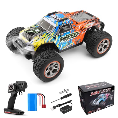 Hylukon Ferngesteuertes Auto, 1/20 RC Auto 50 km/h RC Car Hochgeschwindigkeits-Geländewagen 2,4 GHz Allrad Crawler RC Truck mit Head-up-Rad und Licht, Auto Spielzeug für Kinder Erwachsene von Hylukon