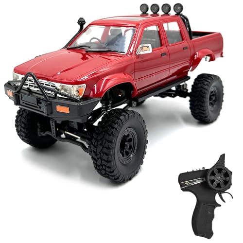 Hylukon Ferngesteuertes Auto, 1:16 2,4 GHz RC Auto 4WD All-Terrain-Elektro-Geländewagen mit Scheinwerfern, Crawler RC Car Geschenke für Jungen, Mädchen, Kinder und Erwachsene von Hylukon