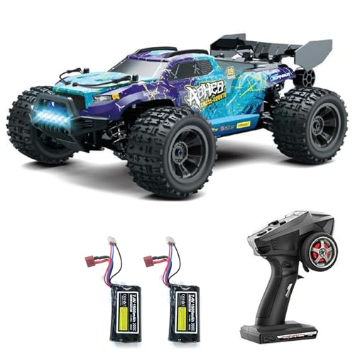 Hylukon Ferngesteuertes Auto, 1:18 RC Auto 28 km/h Hochgeschwindigkeits-Geländewagen, 4WD All Terrain Crawler Car mit LED-Scheinwerfern für Jungen und Kinder von Hylukon