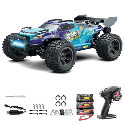 Hylukon Ferngesteuertes Auto, 1:18 RC Auto 28 km/h Hochgeschwindigkeits-Geländewagen, 4WD All Terrain Crawler Car mit LED-Scheinwerfern für Jungen und Kinder von Hylukon