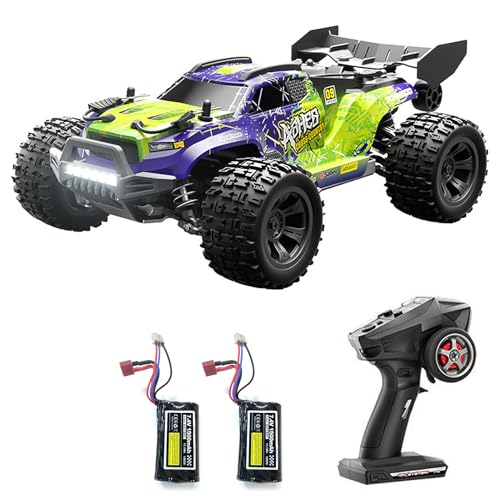 Hylukon Ferngesteuertes Auto, 1:18 RC Auto 28 km/h Hochgeschwindigkeits-Geländewagen, 4WD All Terrain Crawler Car mit LED-Scheinwerfern für Jungen und Kinder von Hylukon