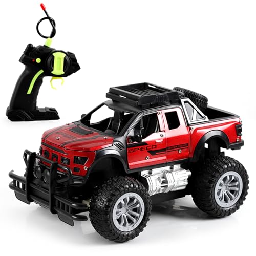 Hylukon Ferngesteuertes Auto, 1:18 RC Auto Offroad, Ferngesteuertes Geländewagen mit Heller LED Scheinwerfern, Crawler RC Car Geschenke für Jungen, Mädchen und Kinder von Hylukon