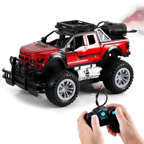 Hylukon Ferngesteuertes Auto, 1:18 RC Auto Offroad, Ferngesteuertes Geländewagen mit Heller LED Scheinwerfern, Crawler RC Car Geschenke für Jungen, Mädchen und Kinder von Hylukon