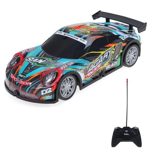 Hylukon Ferngesteuertes Auto, 1:22 RC Drift Car mit Brillanten Lichtern, Elektrisches RC Auto Drift Car Rennauto Spielzeug, Drift Auto Geschenk für Erwachsene, Mädchen, Jungen von Hylukon