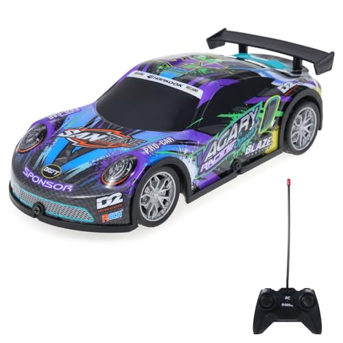 Hylukon Ferngesteuertes Auto, 1:22 RC Drift Car mit Brillanten Lichtern, Elektrisches RC Auto Drift Car Rennauto Spielzeug, Drift Auto Geschenk für Erwachsene, Mädchen, Jungen von Hylukon