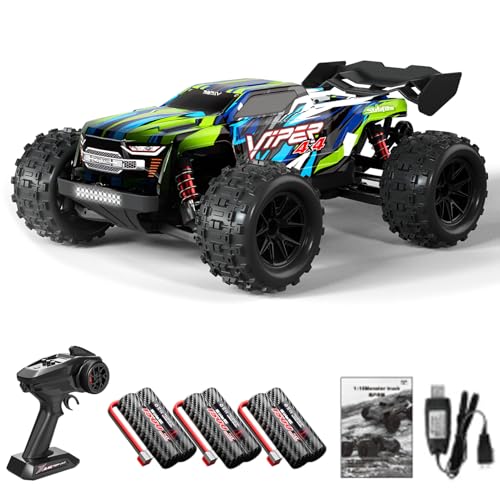 Hylukon Ferngesteuertes Auto, 2,4 GHz 1/16 RC Auto 36 km/h Hochgeschwindigkeits-Ferngesteuertes Geländewagen, Crawler RC Truck für Kinder, Geeignet für Jedes Gelände von Hylukon