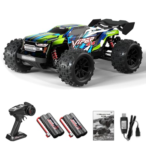 Hylukon Ferngesteuertes Auto, 2,4 GHz 1/16 RC Auto 36 km/h Hochgeschwindigkeits-Ferngesteuertes Geländewagen, Crawler RC Truck für Kinder, Geeignet für Jedes Gelände von Hylukon