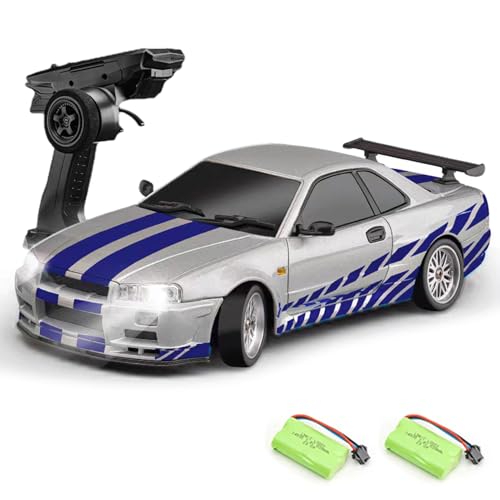 Hylukon Ferngesteuertes Auto, 2,4 GHz RC Auto Drift Car, Elektro Drift Auto Spielzeug mit Gyroskop, LED Leuchten, RC Drift Car Spielzeug Geschenke für Kinder von Hylukon