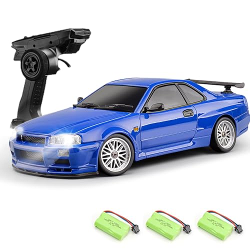 Hylukon Ferngesteuertes Auto, 2,4 GHz RC Auto Drift Car, Elektro Drift Auto Spielzeug mit Gyroskop, LED Leuchten, RC Drift Car Spielzeug Geschenke für Kinder von Hylukon