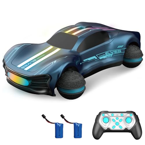 Hylukon Ferngesteuertes Auto, 2,4 GHz RC Auto Drift Car 360° Drehbar, Drift Auto mit Geländereifen, 6 Arten Dynamischer LED Beleuchtung, RC Drift Car für Alle Gelände von Hylukon