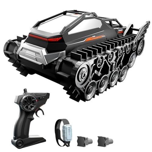 Hylukon Ferngesteuertes Auto, 2,4 GHz RC Auto Offroad Crawler RC Car Amphibien-Panzerfahrzeug, Ferngesteuertes Geländewagen Land-/Wasserspielzeug, Geschenke für Kinder, Jungen und Mädchen von Hylukon