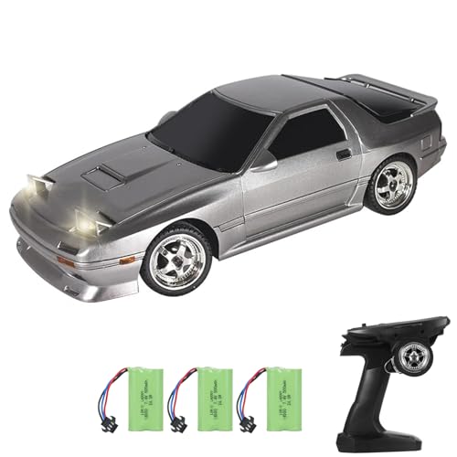 Hylukon Ferngesteuertes Auto, 2,4 GHz RC Drift Car Elektrisches Mini Drift Auto mit Gyro, LED Leuchten, RC Auto Drift Car für Kinder, Jungen und Mädchen von Hylukon