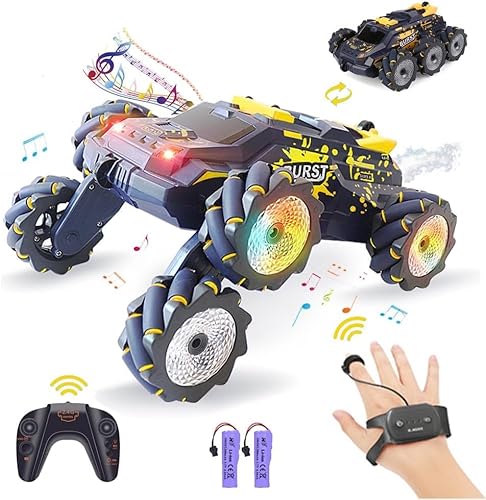 Hylukon Ferngesteuertes Auto, RC Stuntauto 6WD mit Spray und Licht, 360 ° Rotation und Driftfahrzeuge, Buggy, ferngesteuert, 2,4 GHz, RC Offroad-Spielzeug für Erwachsene und Kinder von Hylukon