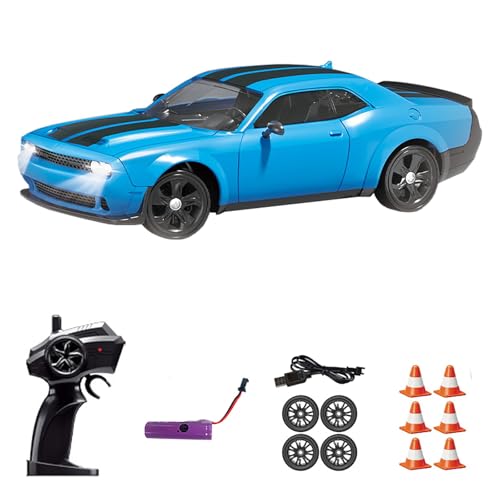 Hylukon Ferngesteuertes Drift Auto, 2,4 GHz RC Drift Car 4WD Elektro-Ferngesteuertes Auto mit LED-Leuchten, RC Auto Drift Car für Erwachsene Jungen und Mädchen Geburtstagsgeschenk von Hylukon