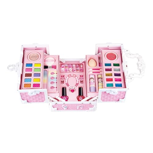 Hylukon Make-up-Sets für Mädchen für Kinder, Make-up-Sets für Kinder, Mädchen, Prinzessin, Make-up-Set, ungiftig, Spielzeug, Make-up, Schönheitsspielzeug von Hylukon