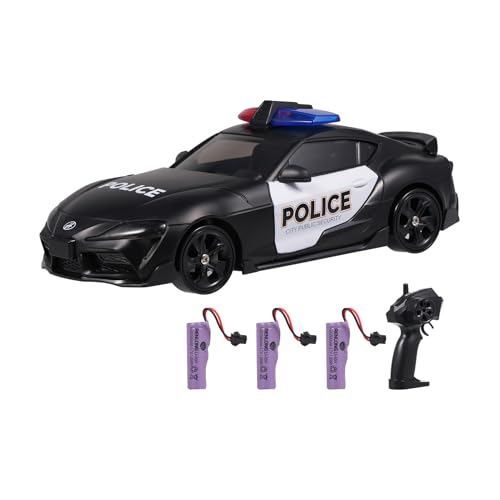 Hylukon Polizeiauto Ferngesteuertes Auto für Kinder, 4WD Drift Auto Spielzeug mit Lichtern, RC Auto Drift Car Geburtstagsgeschenk für Jungen und Mädchen von Hylukon