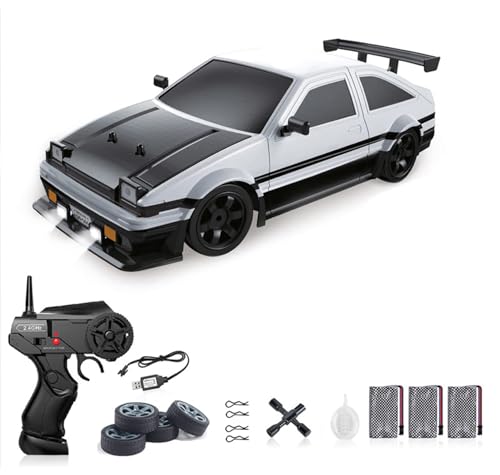 Hylukon RC Drift Car, 1:16 Ferngesteuertes Auto 2,4G RC Auto Drift Car, Hochgeschwindigkeits-Allrad Drift Auto mit Coolen LED-Lichtern, Sprühfunktionen, RC Car für Kinder Jungen Mädchen von Hylukon