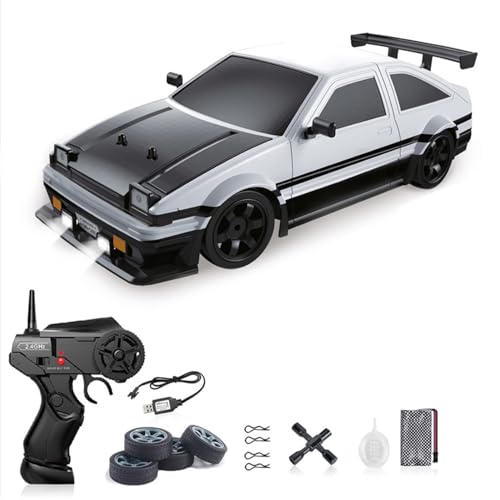 Hylukon RC Drift Car, 1:16 Ferngesteuertes Auto 2,4G RC Auto Drift Car, Hochgeschwindigkeits-Allrad Drift Auto mit Coolen LED-Lichtern, Sprühfunktionen, RC Car für Kinder Jungen Mädchen von Hylukon