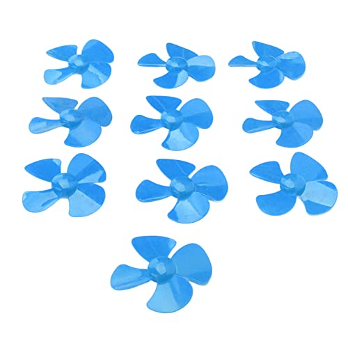 Hyuduo 80 Mm 4-Blatt-Propeller aus Kunststoff, Spielzeugzubehör, Modell XR-149 für Ferngesteuertes Elektroboot, mit 2 Mm Loch, 10er-Set (Blue) von Hyuduo