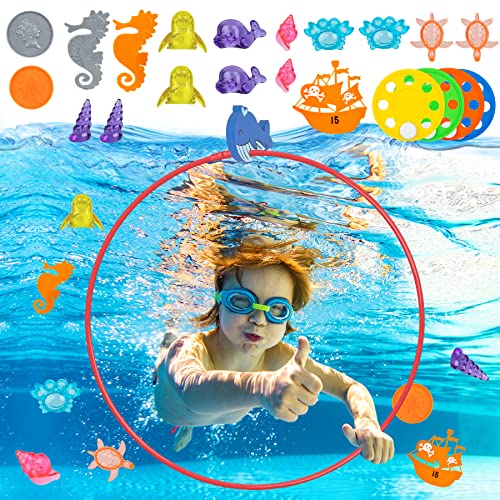 22 Stück Wasserspielzeug, Tauchringe Für Kinder, Pool Spielzeug Kinder, Tauchspielzeug, Tauchspielzeug Für Kinder, Tauchringe Spielzeug Für Kinder Pool, Wasserspielzeug Kinder Outdoor von Hywean Homd