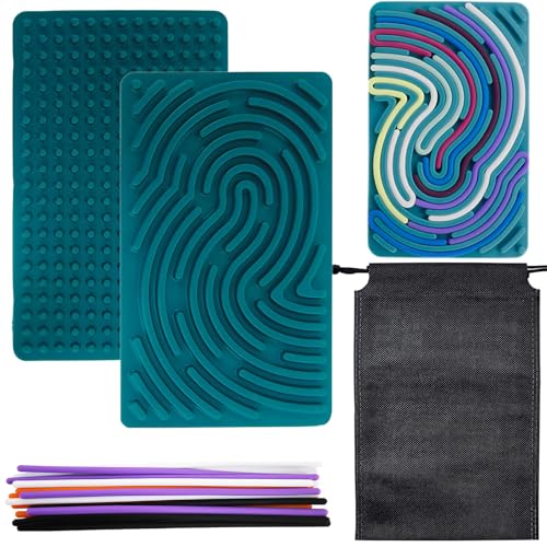 Sensorisches Aktivitätsbrett, Silicone Sensorik Activity Board Doppelseitiges Sensorisches Spielzeug Aktivitätsbrett mit 11 Silikonschnüre zur Beruhigung, Angstzuständen,ADHD Stressabbau Sensorisches Aktivitätsbrett, Silicone Sensorik Activity Board Doppelseitiges Sensorisches Spielzeug Aktivitätsbrett mit 11 Silikonschnüre zur Beruhigung, Angstzuständen,ADHD Stressabbau von Hyxodjy