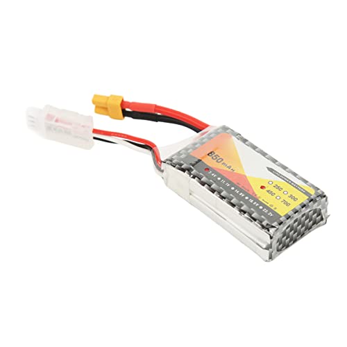 Hztyyier Lipo Akku mit XT30 Stecker, 7.4V 850mAh 45C 2S RC Akku Hartschalenkoffer für FPV RC Rennwagen Quadcopter von Hztyyier