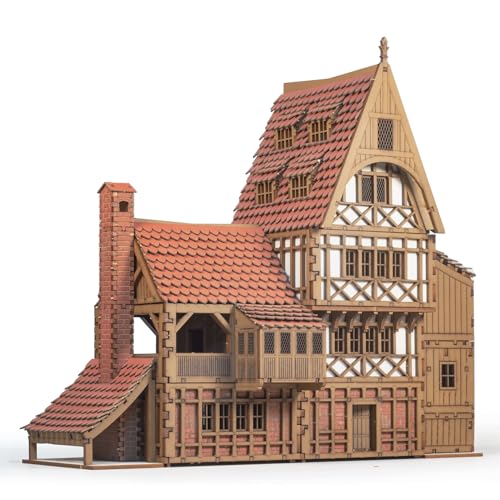 Gildenhalle – DIY-Holzbaukasten für Architektur- und Ingenieurmodell, Bausatz für Jugendliche und Erwachsene, kreatives Spielen und Tabletop-Spiele von I BUILT IT