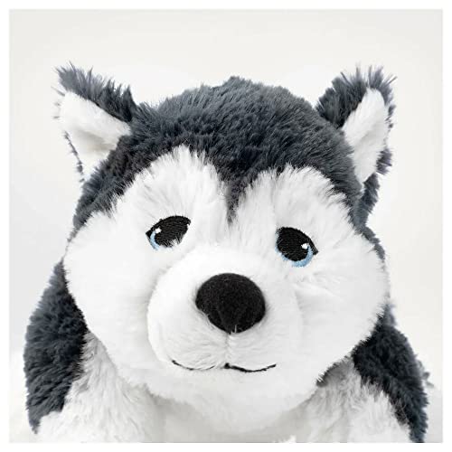 LIVLIG Plüschtier, Hund / sibirischer Husky, 26 cm, weich, wollig und freundlich, leuchtende blaue Augen von I-K-E-A