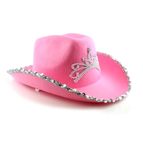 1 x rosa Cowboyhut für Damen mit Diadem, für Junggesellinnenabschied, Pink von I LOVE FANCY DRESS