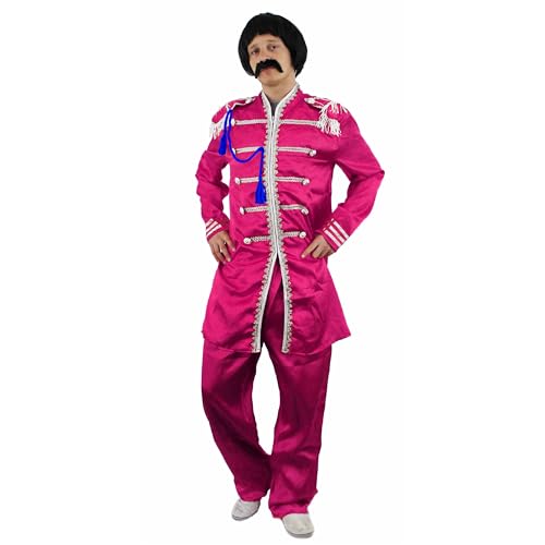 60er Generation Sergeant-Pepper KOSTÜME = KOSTÜM IST ERHALTBAR IN 4 4 VERSCHIEDENEN GRÖSSEN = VERKAUFT VON ILOVEFANCYDRESS® = DIE PERFEKTE Retro Musik VERLEIDUNG DER 60iger Jahre = ROSA-Large von I LOVE FANCY DRESS