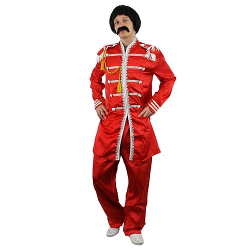 60er Generation Sergeant-Pepper KOSTÜME = KOSTÜM IST ERHALTBAR IN 4 4 VERSCHIEDENEN GRÖSSEN = VERKAUFT VON ILOVEFANCYDRESS® = DIE PERFEKTE Retro Musik VERLEIDUNG DER 60iger Jahre = ROT-Large von I LOVE FANCY DRESS