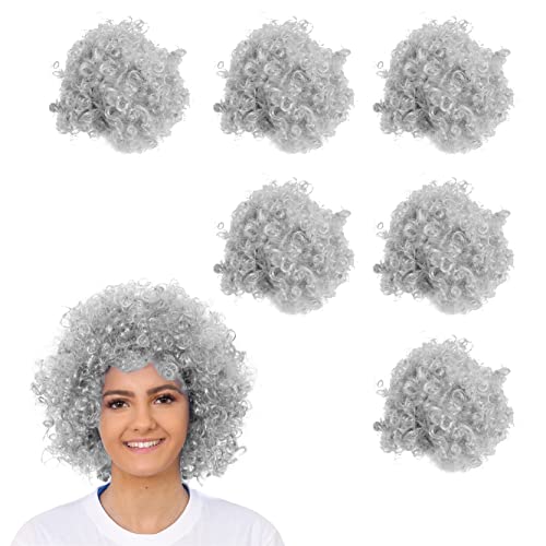 I LOVE FANCY DRESS Afro Kunsthaar Perücke in Grau x 6 I LOVE FANCY DRESS Afro Kunsthaar Perücke in Grau x 6 von I LOVE FANCY DRESS