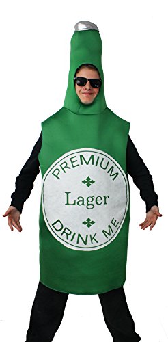 BIER FLASCHEN ODER KETCHUP FLASCHEN KOSTÜM "MÄNNER ODER FRAUEN KOSTÜM FÜR KARNEVAL ODER FASCHING ODER SUPER FÜR OKTOBERFEST -UNISEX==DIESES KOSTÜM IST DIE BIERFLASCHE MIT DER AUFSCHRIFT = PREMIUM / LAGER // DRINK ME= VON ILOVEFANCYDRESS® von I LOVE FANCY DRESS