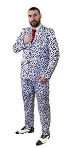 I LOVE FANCY DRESS Dalmatiner Unisex Cruel-DE-VILL Evil Dog Lady Hosenanzug Hunde KOSTÜM VERKLEIDUNG MIT ROTEN ODER SCHWARZEN Krawatte ODER OHNE Halloween Fasching Karneval=XXLarge+ ROTER Krawatte von I LOVE FANCY DRESS