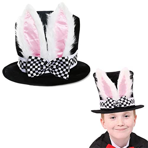 I LOVE FANCY DRESS Deluxe WUNDERLAND-Kaninchen Hut FÜR Kinder MIT GROẞEN Ohren UND AUFGESETZTER Schleife PERFEKT FÜR DIE SCHUL BUCHWOCHE + WELTBUCHTAG KOSTÜMZUBEHÖR (Packung MIT 1) von I LOVE FANCY DRESS