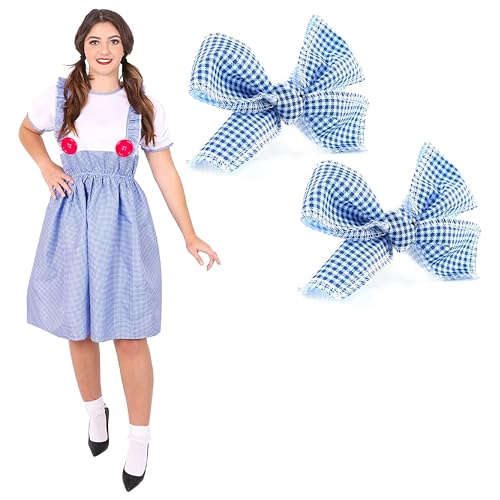 I LOVE FANCY DRESS Dorothy KOSTÜM FÜR Damen. DER WUNDERBARE Zauberer VON OZ Dorothy KOSTÜM FÜR WELTBUCHTAG/BUCHWOCHE. BLAUES UND WEIẞES GINGAN Dorothy Kleid + PASSENDE HAARBÄNDER (X-GROẞ) von I LOVE FANCY DRESS