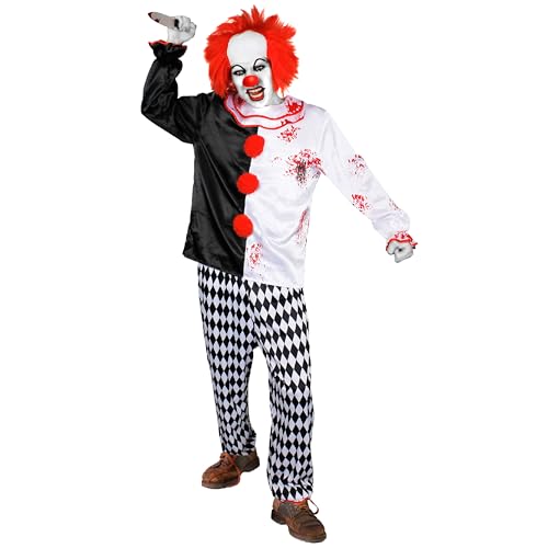 I LOVE FANCY DRESS Erwachsenen Killer Clown KOSTÜM KOSTÜM - VERRÜCKTES Clown KOSTÜM PERFEKTES Halloween KOSTÜM - GRÖẞE: XX-GROẞ von I LOVE FANCY DRESS