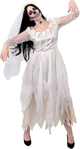 I LOVE FANCY DRESS GEISTERBRAUT KOSTÜM FÜR Damen - Halloween Leiche Braut KOSTÜM ZERLUMPTES WEIẞES HOCHZEITSKLEID - PERFEKT FÜR Halloween ODER Horror-Partys (XX-GROẞ) von I LOVE FANCY DRESS