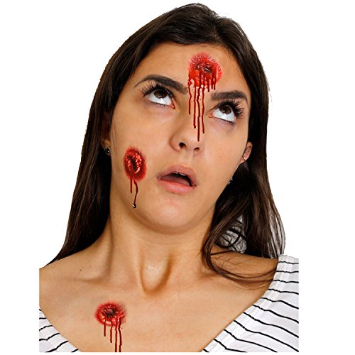 I LOVE FANCY DRESS GRUSELIGE Auswahl WUNDEN NARBEN+EINSCHUSSLÖCHERN Blut=Halloween Horror KOSTÜM VERKLEIDUNG ZUBEHÖR Fasching Karneval Halloween= EINSCHUßLÖCHER ECHT ZUM GRUSELN von I LOVE FANCY DRESS