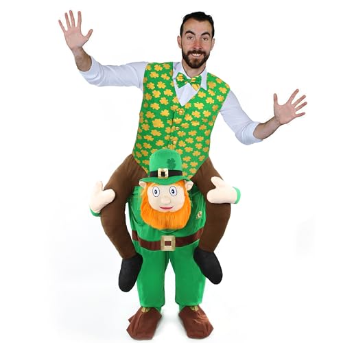 I LOVE FANCY DRESS Irische Weste und Fliege für Erwachsene, mit Irishman Pick Me Up, Größe XL, grüne irische Weste, Fliege und Irishman Pick Me Up – perfekt für St. Patrick's Day von I LOVE FANCY DRESS