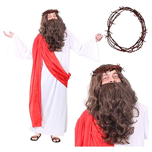 I LOVE FANCY DRESS Jesus-Kostm fr Erwachsene, Standardgre - bis zu 116,8 cm Brustumfang, Lnge - 147 cm, Percke, Bart, Dornenkrone, Junggesellenabschiede, Mottopartys, Theater, Religises Ereignis I LOVE FANCY DRESS Jesus-Kostm fr Erwachsene, Standardgre - bis zu 116,8 cm Brustumfang, Lnge - 147 cm, Percke, Bart, Dornenkrone, Junggesellenabschiede, Mottopartys, Theater, Religises Ereignis von I LOVE FANCY DRESS